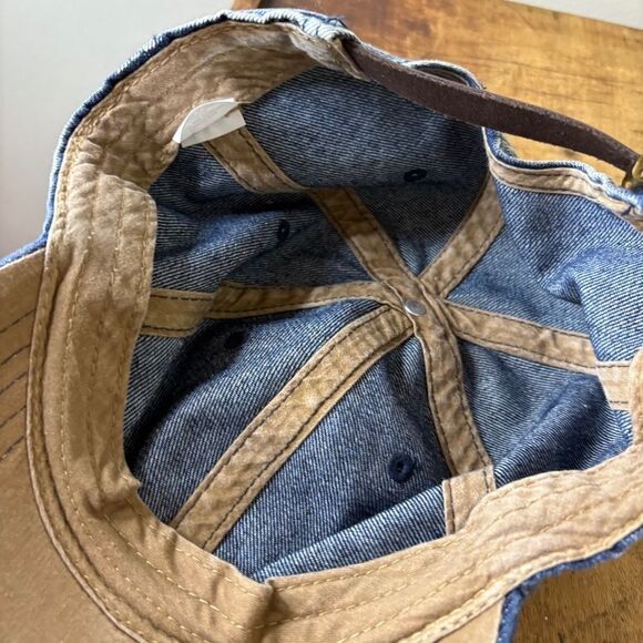 Casual Blue Denim Cap baseball hat adult adjustable preworn - Picture 5 of 10